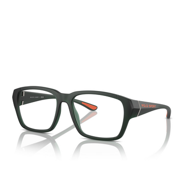 Occhiali da vista Polo Ralph Lauren PH2276U 6189 matte transparent dark green - tre quarti