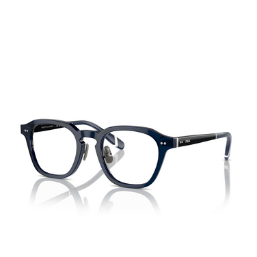 Lunettes de vue Polo Ralph Lauren PH2278D 5470 shiny transparent blue - Vue trois quarts