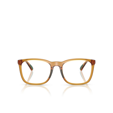 Lunettes de vue Polo Ralph Lauren PH2281U 6209 shiny transparent honey brown - Vue de face