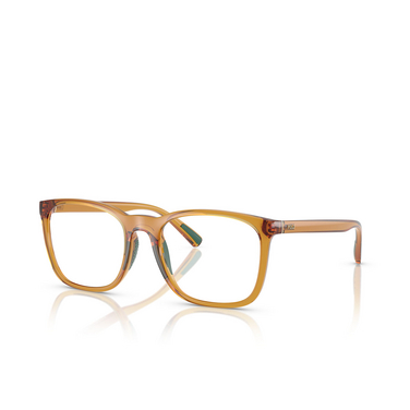 Lunettes de vue Polo Ralph Lauren PH2281U 6209 shiny transparent honey brown - Vue trois quarts