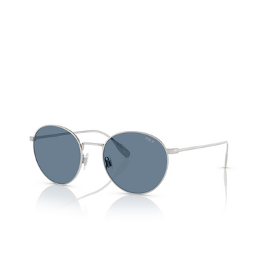 Polo Ralph Lauren PH3158 Sunglasses 942380 brushed silver - three-quarters view