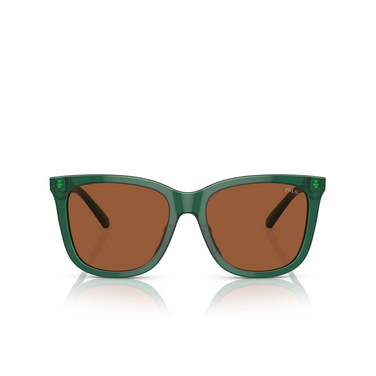 Gafas de sol Polo Ralph Lauren PH4201U 619573 shiny transparent green - Vista delantera