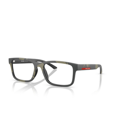 Prada Linea Rossa PS 01RV Korrektionsbrillen 14X1O1 mimetic green rubber - Dreiviertelansicht