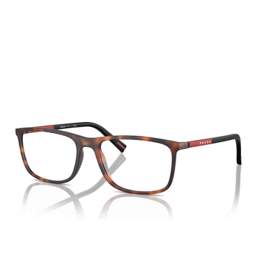 Lunettes de vue Prada Linea Rossa PS 03QV 17X1O1 dark havana rubbered - Vue trois quarts