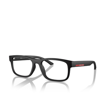 Prada Linea Rossa PS 04QV Eyeglasses DG01O1 black rubbered - three-quarters view