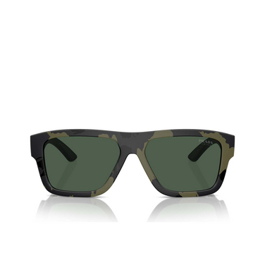 Prada Linea Rossa PS 04ZS Sunglasses 14X90I green mimetic rubbered - front view