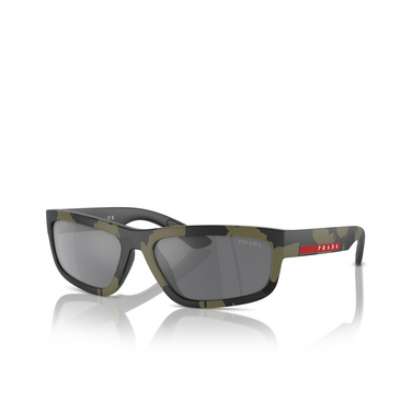 Prada Linea Rossa PS 05ZS Sunglasses 14X07G green mimetic rubbered - three-quarters view