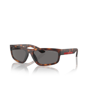 Prada Linea Rossa PS 05ZS Sunglasses 17X02G dark havana rubbered - three-quarters view