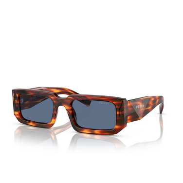 Prada PR 06YS Sunglasses 17R06A striped radica - three-quarters view