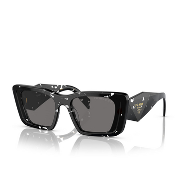 Prada PR 08YS Sunglasses 15S5Z1 black crystal tortoise - three-quarters view