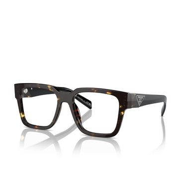 Prada PR 08ZV Eyeglasses 16R1O1 tortoise black malt - three-quarters view