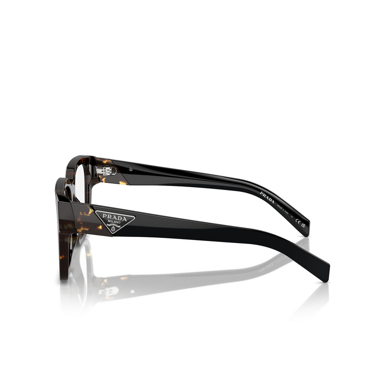 Prada PR 08ZV Eyeglasses 16R1O1 tortoise black malt - 3/4