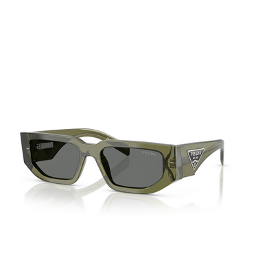 Prada PR 09ZS Sunglasses 25A40L transparent military green - three-quarters view