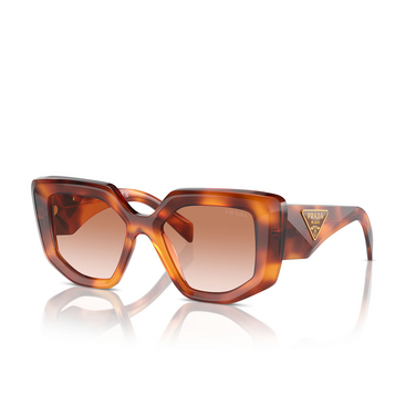 Prada PR 14ZS Sunglasses 18R70E cognac tortoise - three-quarters view