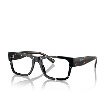 Prada PR 15YV Eyeglasses 15S1O1 black crystal tortoise - three-quarters view