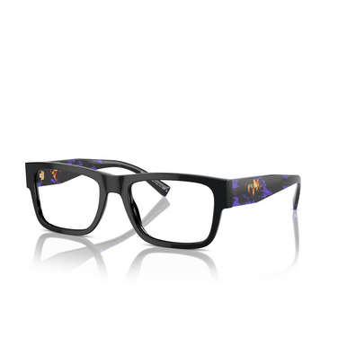 Prada PR 15YV Eyeglasses 19S1O1 black - three-quarters view