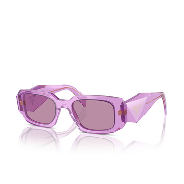 Prada PR 17WS Sunglasses 13R07Q transparent amethyst - three-quarters view