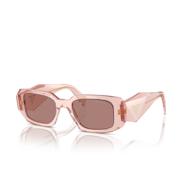 Prada PR 17WS Sunglasses 19Q10D transparent peach - three-quarters view