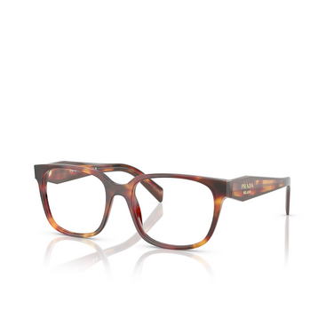 Prada PR 17ZV Eyeglasses 22A1O1 poppy tortoise - three-quarters view