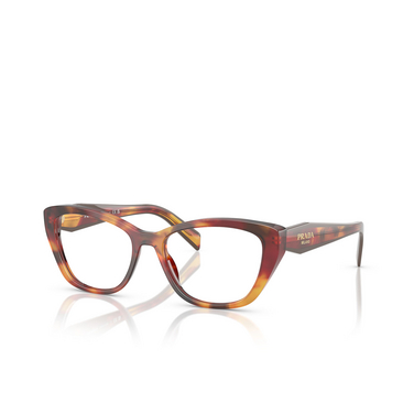 Prada PR 19WV Eyeglasses 22A1O1 poppy tortoise - three-quarters view