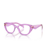 Prada PR 21ZV Eyeglasses 13R1O1 transparent amethyst - product thumbnail 2/4