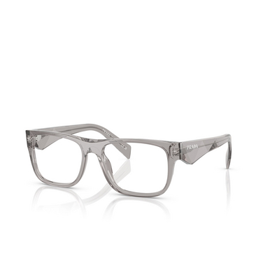 Lunettes de vue Prada PR 22ZV 16Z1O1 transparent dark grey - Vue trois quarts