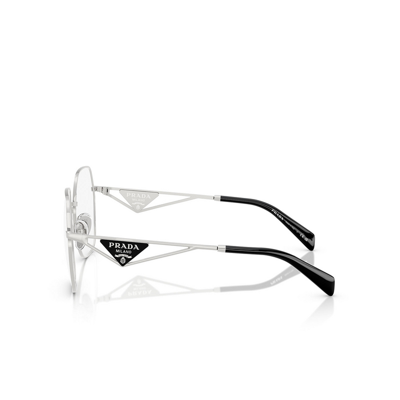 Prada PR 59ZV Eyeglasses 1BC1O1 silver - 3/4