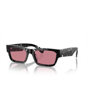 Prada PR A03S Sunglasses 15O70C havana black transparent - three-quarters view