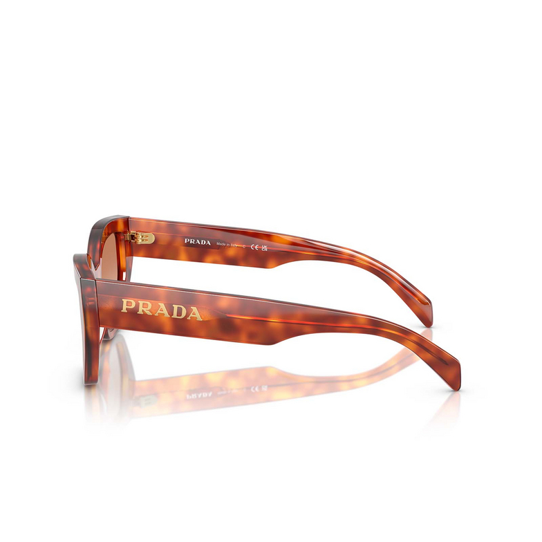 Prada PR A09S Sunglasses 11P70E cognac tortoise - 3/4