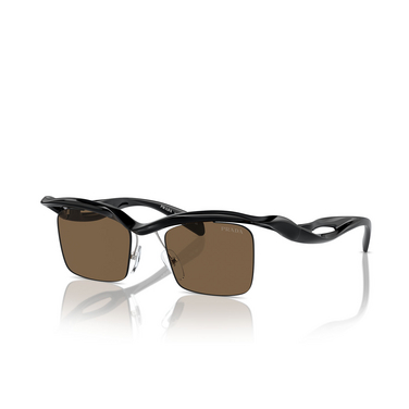 Prada PR A15S Sunglasses 1AB8C1 black - three-quarters view