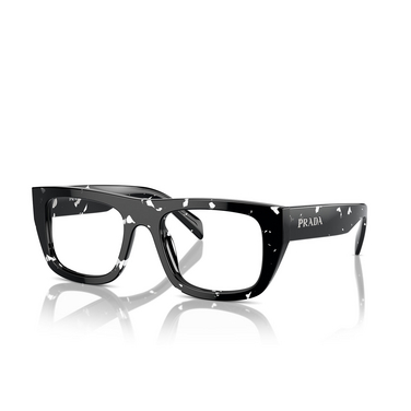Prada PR A17V Eyeglasses 15O1O1 black crystal tortoise - three-quarters view