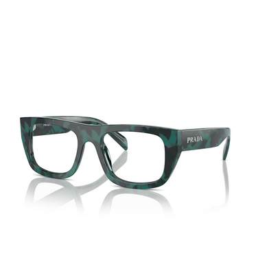 Prada PR A17V Eyeglasses 17U1O1 emerald marble - three-quarters view
