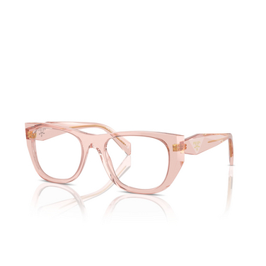 Prada PR A18V Eyeglasses 19Q1O1 transparent peach - three-quarters view