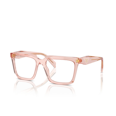 Prada PR A19V Eyeglasses 19Q1O1 transparent peach - three-quarters view