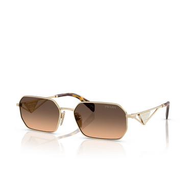 Prada PR A51S Sunglasses ZVN50C pale gold - three-quarters view