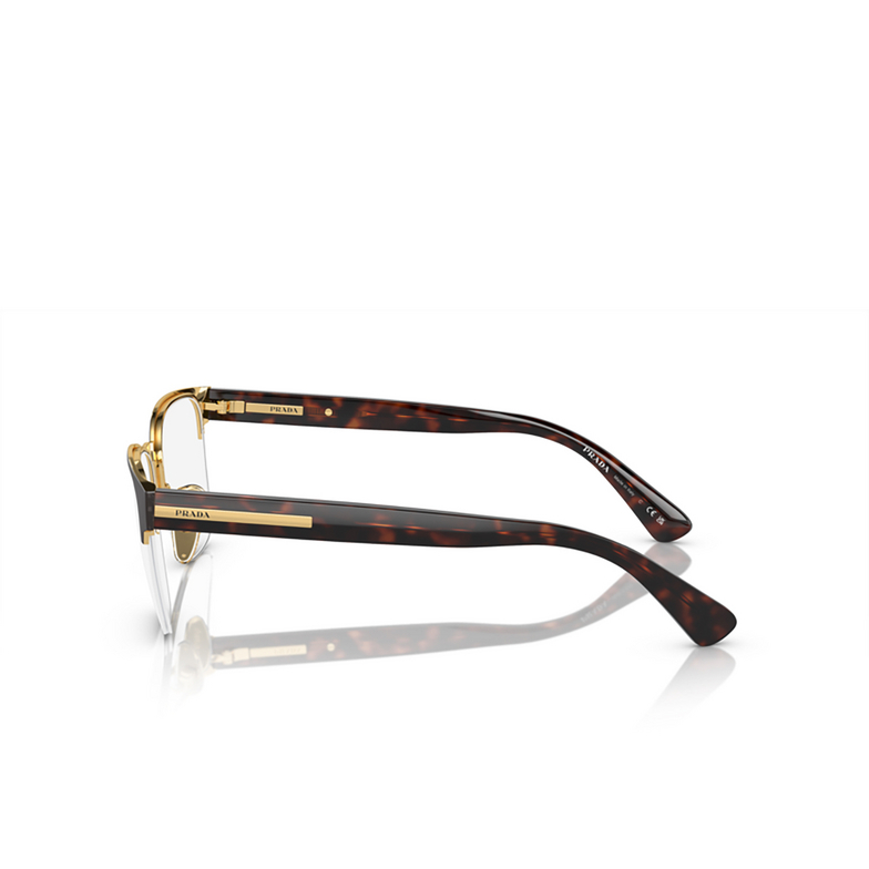 Prada PR A52V Eyeglasses 01U1O1 matte brown - 3/4