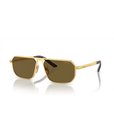 Prada PR A53S Sunglasses 1BK01T matte gold - three-quarters view