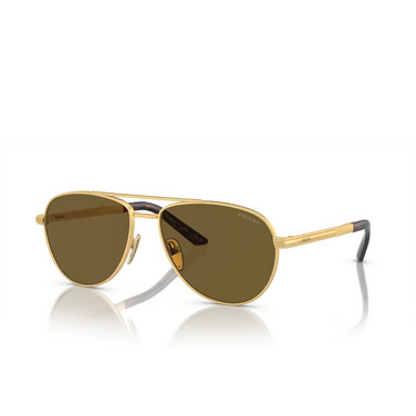 Prada PR A54S Sunglasses 1BK01T matte gold - three-quarters view