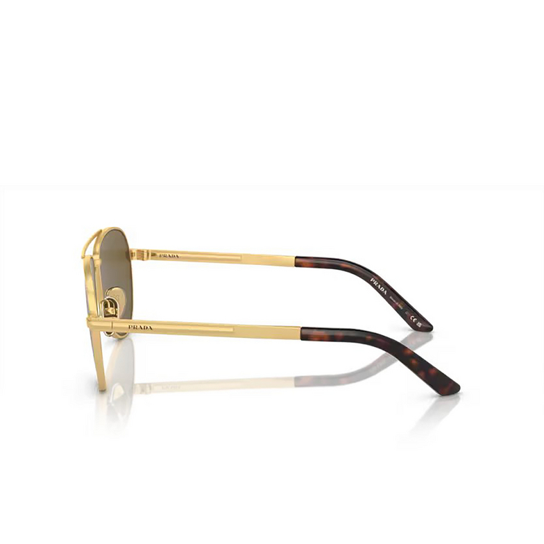 Prada PR A54S Sunglasses 1BK01T matte gold - 3/4
