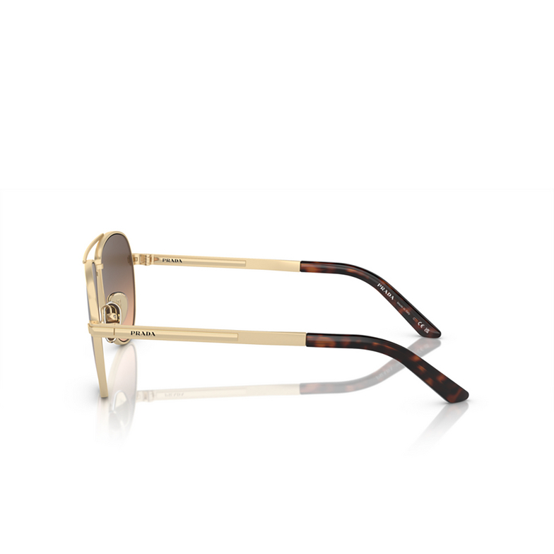Prada PR A54S Sunglasses VAF50C matte pale gold - 3/4