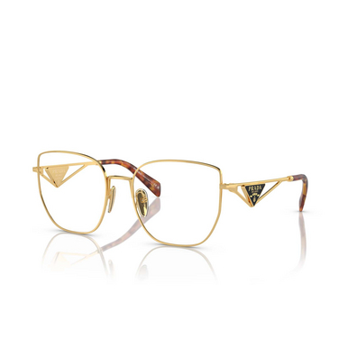 Gafas graduadas Prada PR A54VD 5AK1O1 gold - Vista tres cuartos