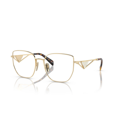 Prada PR A54VD Eyeglasses ZVN1O1 pale gold - three-quarters view