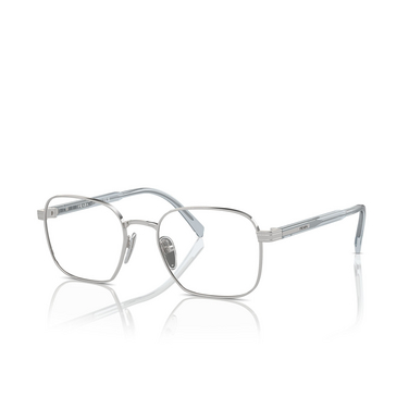 Prada PR A55V Korrektionsbrillen 16T1O1 silver - Dreiviertelansicht