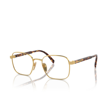 Prada PR A55V Korrektionsbrillen 5AK1O1 gold - Dreiviertelansicht