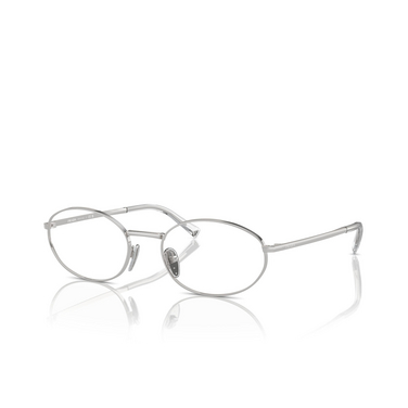 Prada PR A57V Eyeglasses 1BC1O1 silver - three-quarters view