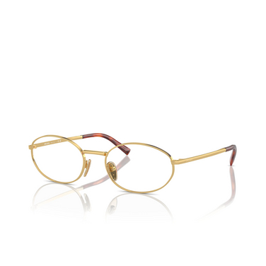 Prada PR A57V Eyeglasses 5AK1O1 gold - three-quarters view