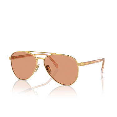 Prada PR A58S Sunglasses 5AK07V gold - three-quarters view