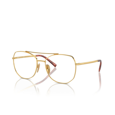Prada PR A58V Korrektionsbrillen 5AK1O1 gold - Dreiviertelansicht