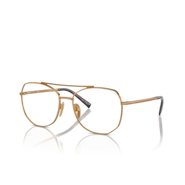 Prada PR A58V Eyeglasses 7OE1O1 brass - three-quarters view