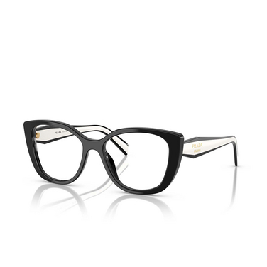 Prada PR B04V Korrektionsbrillen 16K1O1 black - Dreiviertelansicht